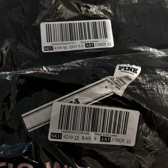 VS PINK Rhinestone Bling Halloween Skeleton Matching Campus Tee & Sweatpants Set - Picture 10 of 10